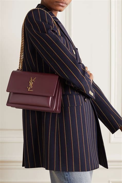 ysl burgundy shoulder bag|ysl shoulder bag price.